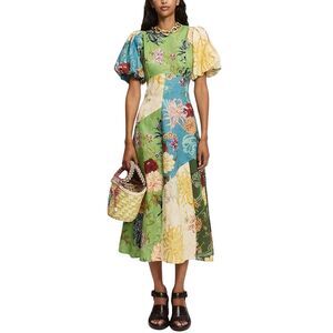 Amina Glam Womens Midi Dress